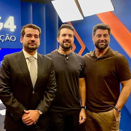 Thiago Franco com Alfredo Soares e Bruno Nardon